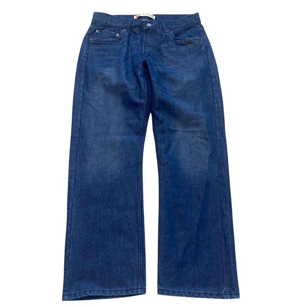Levi's 514 Straight Jeans Boys Size 12 Husky 32x27 Adjustable Waist Blue Denim